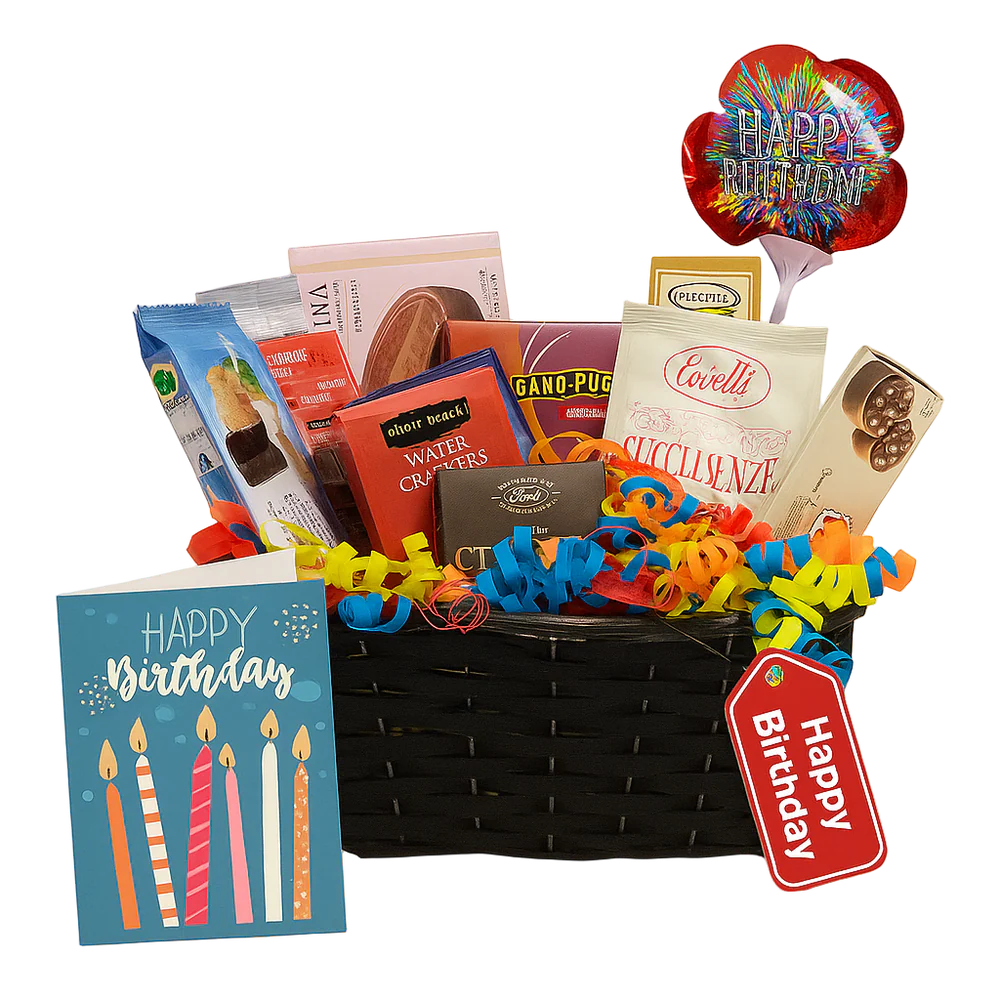 Gourmet Birthday Gift Basket II - 12 Treats
