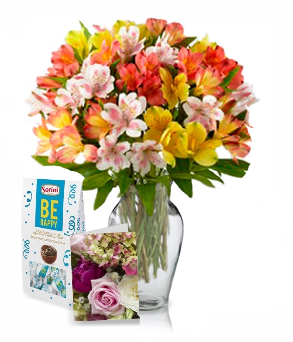Bouquet de grappes d’Alstroemeria