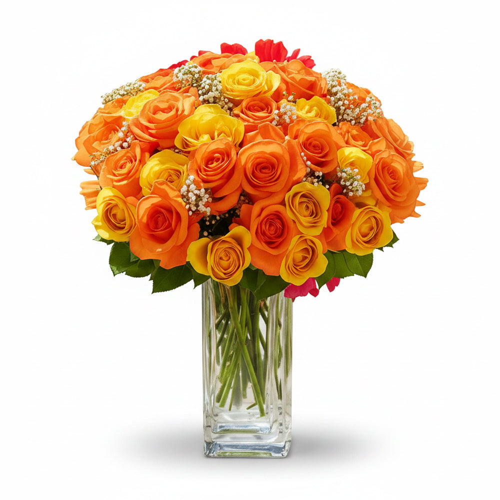 Bouquet de 36 Roses Oranges