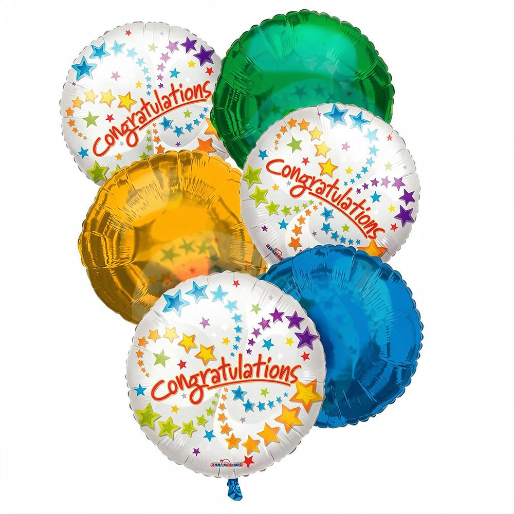 Celebration Congratulations Balloon Bouquet - Set of 6