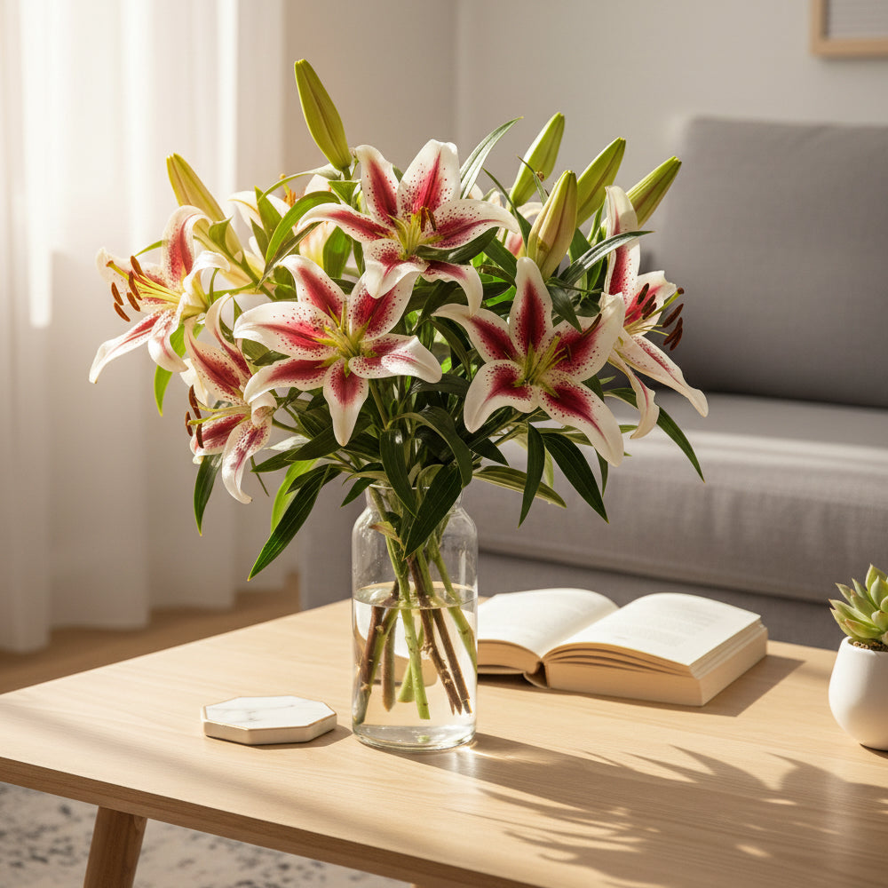 Elegant floral arrangement for interior decoration