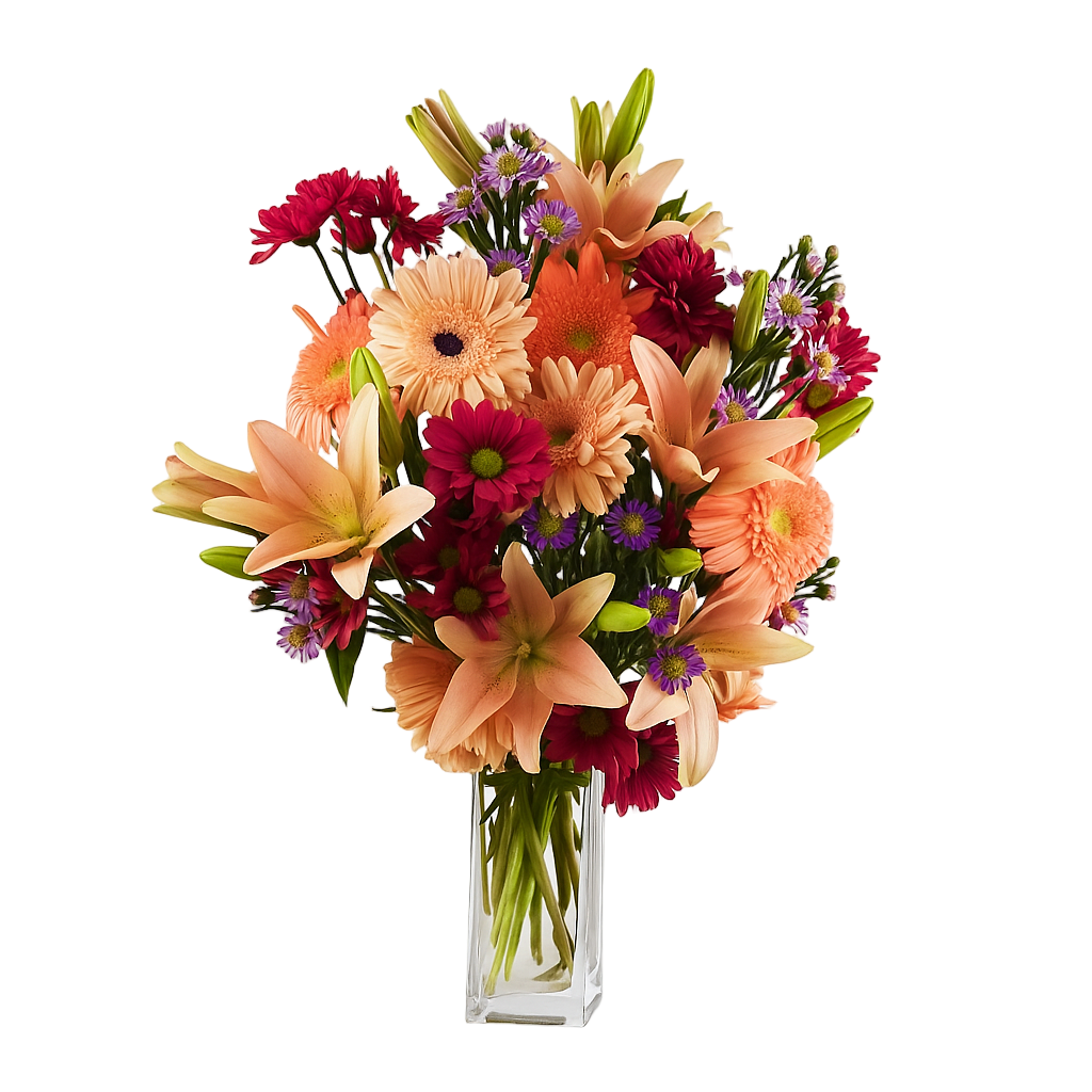 Bouquet "Extravagant" - Roses Rose et Lilas Fleur Québec