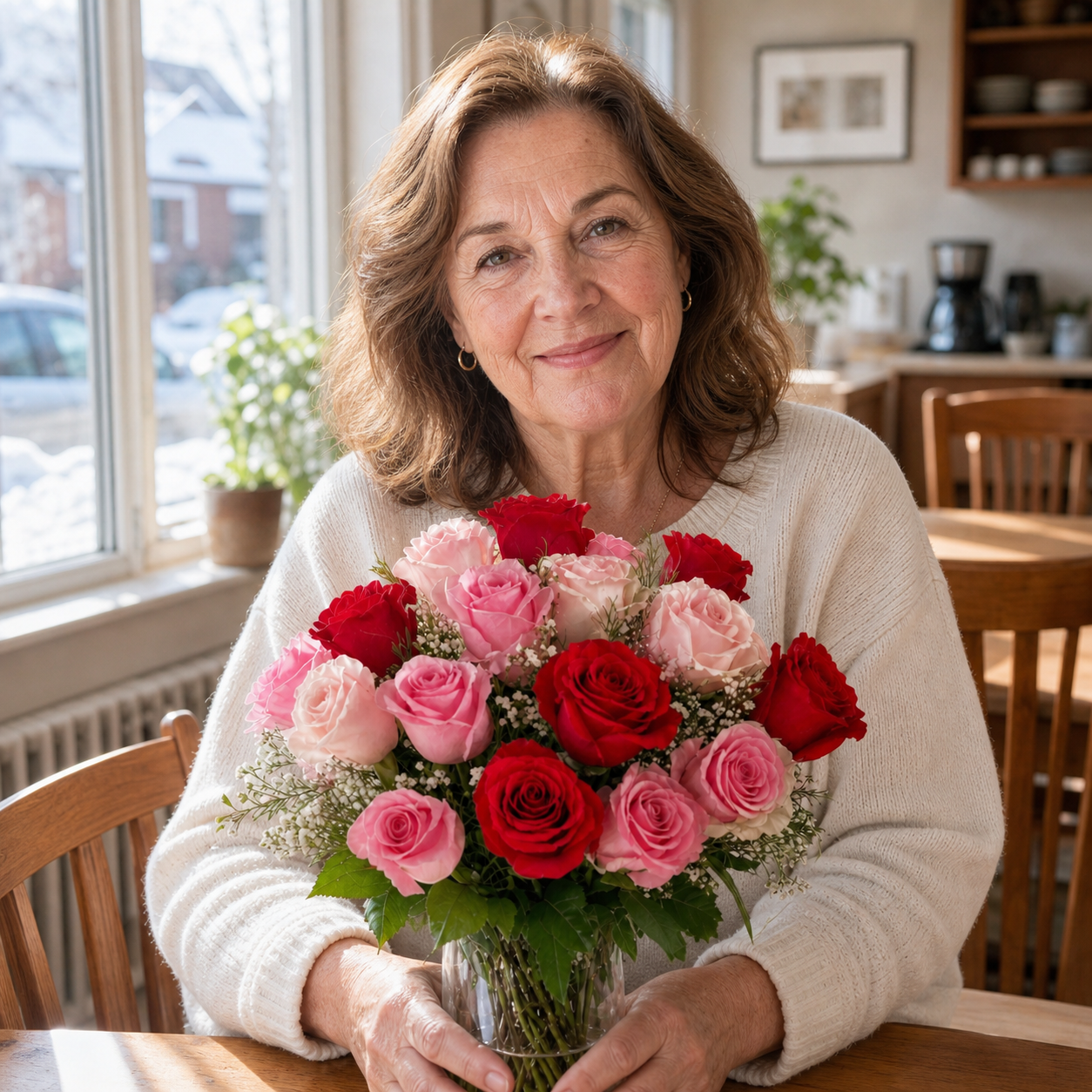 Bouquet Printanier de Roses - Anniversaire