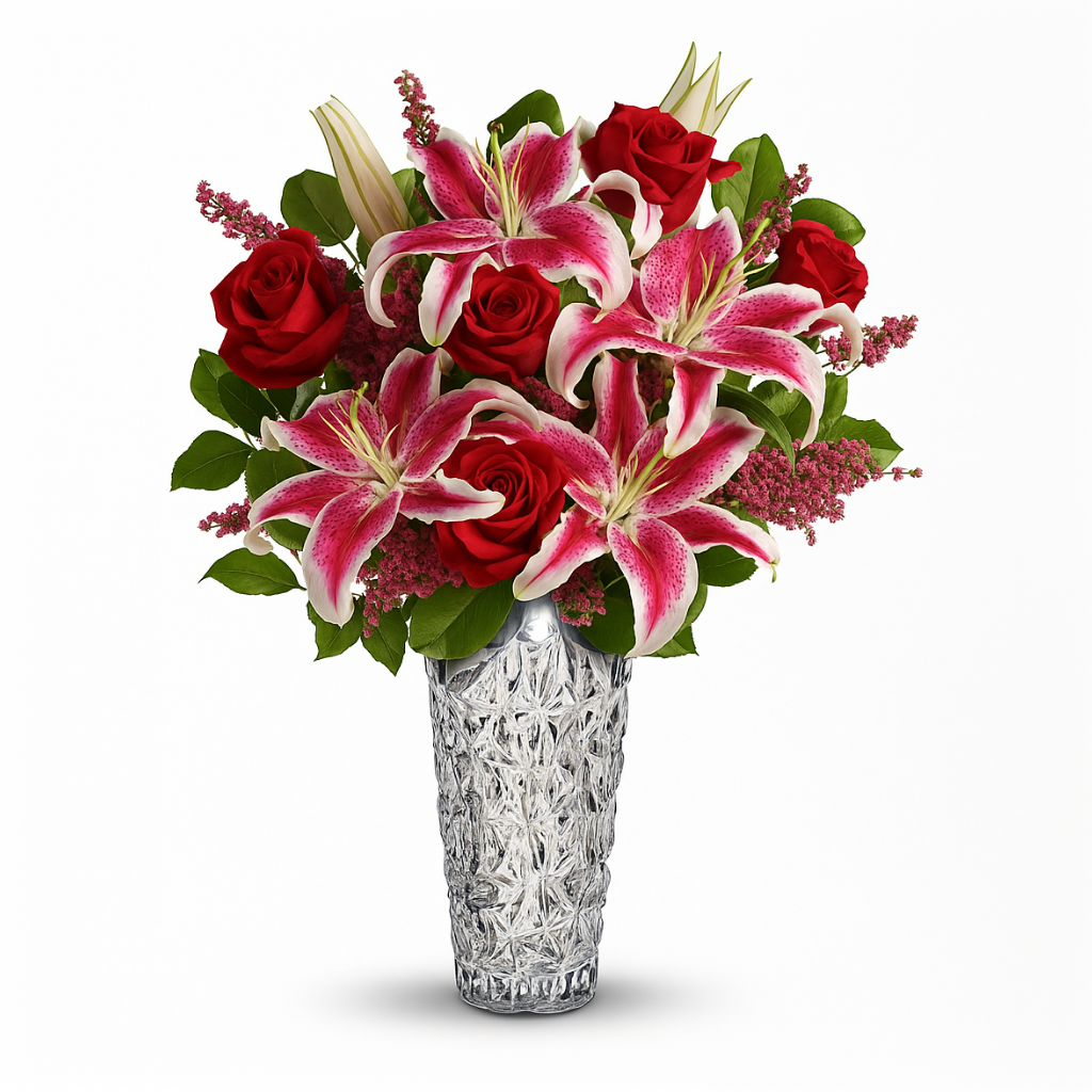 Bouquet "Romantique" - Roses aux Couleurs Vives Fleur Québec