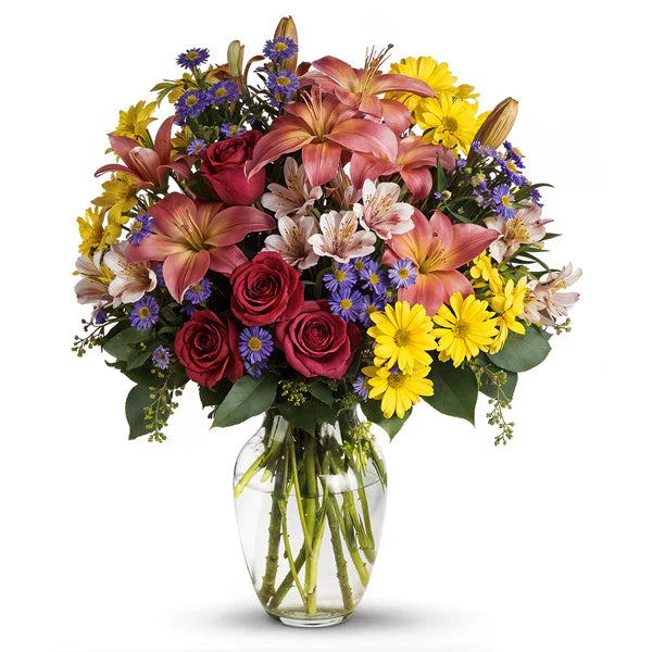 Le Bouquet "Après-midi serein dans le jardin" aux Couleurs les Plus Vibrantes