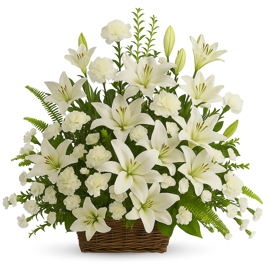 Bouquet de lys blanc serein pour une décoration intérieure tranquille Fleur Québec 81.99