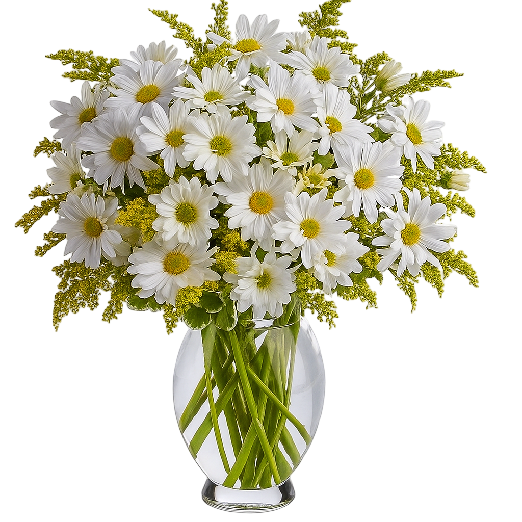 Bouquet de marguerites blanches classiques fraîches pour la décoration intérieure et les événements Fleur Québec