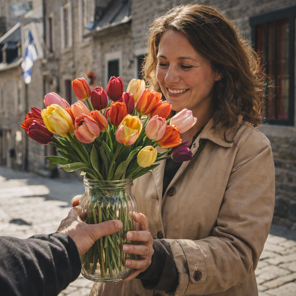 "Vibrant" Bouquet - Multicolored Roses (Pink, Yellow, Red, White, Orange)