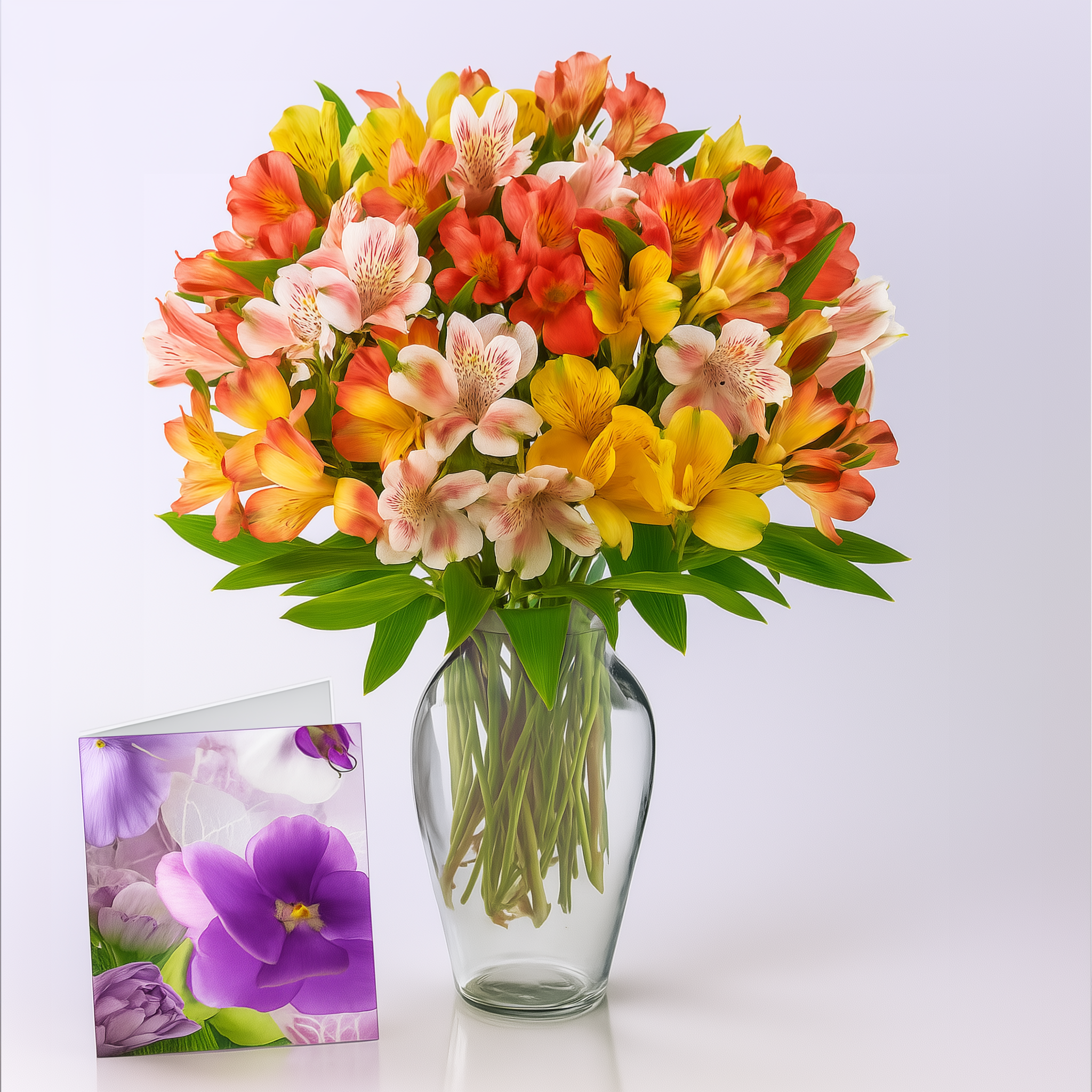 Bouquet de 50 fleurs d’Alstroemeria - Livraison de fleurs fraîches et vibrantes Fleur Québec