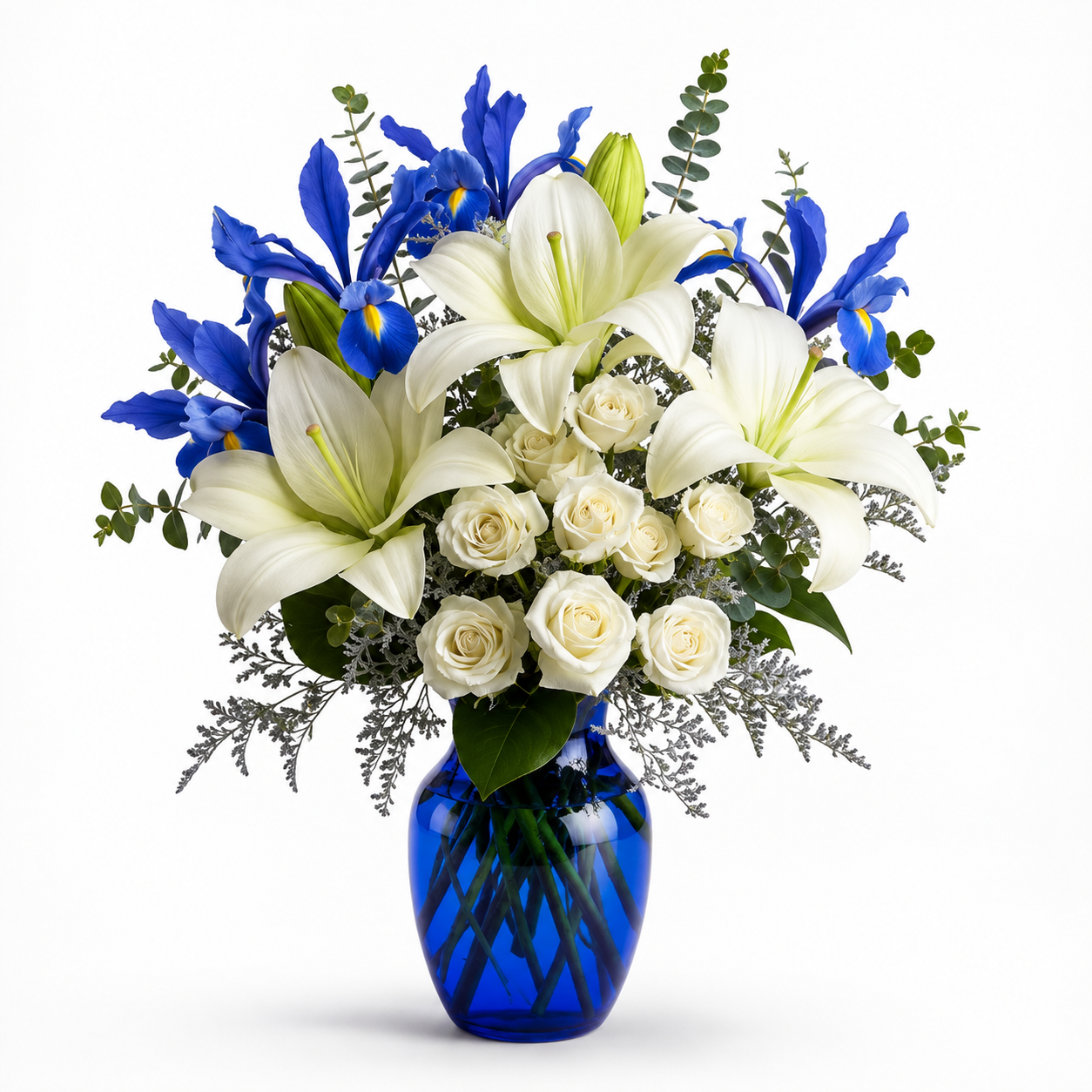 Bouquet deluxe “Horizons Bleus” — assemblé au Québec