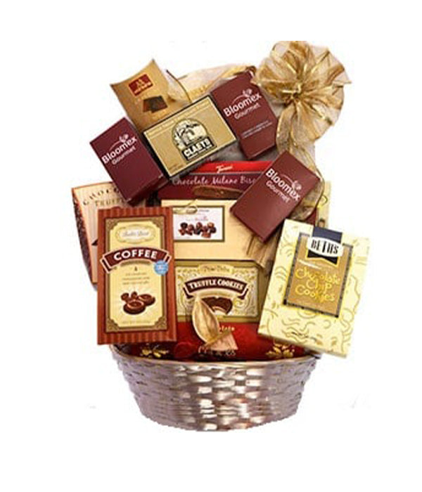 Panier-cadeau de chocolat gourmand pour les amateurs de chocolat