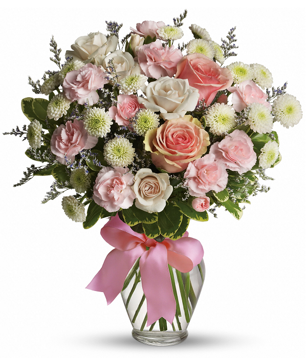 Bouquet de Roses Blanches "Barbe à Papa" - Texture Moelleuse Fleur Québec