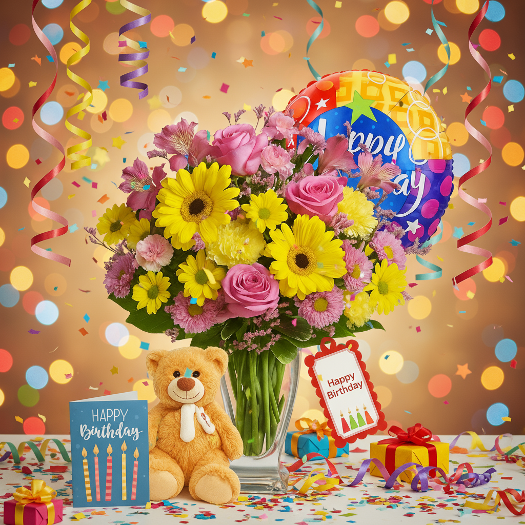 Ensemble "Collection de Créateurs" pour Anniversaires III: 24 tiges de fleurs assorties