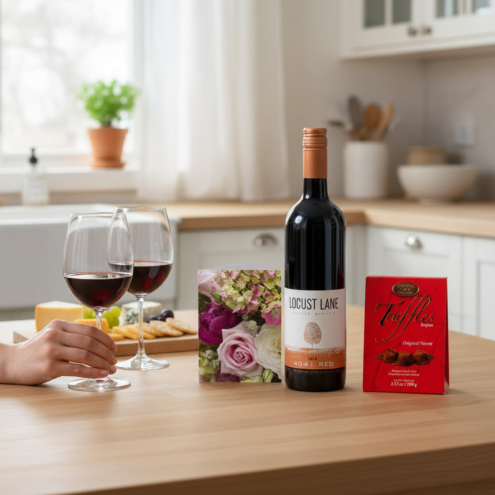 Decadent Vin Rouge Truffes Chocolatées Carte-Cadeau