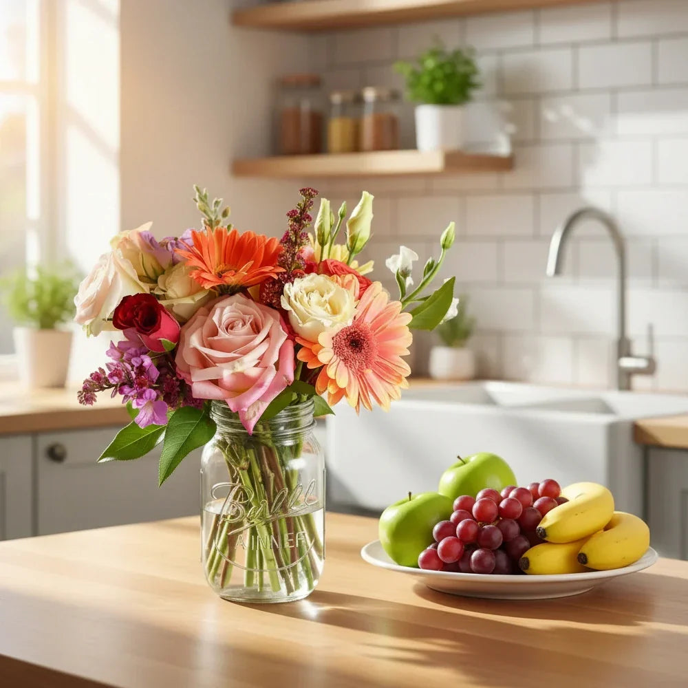 Designer Collection Mason Jar IV - Flower Delivery New Zealand