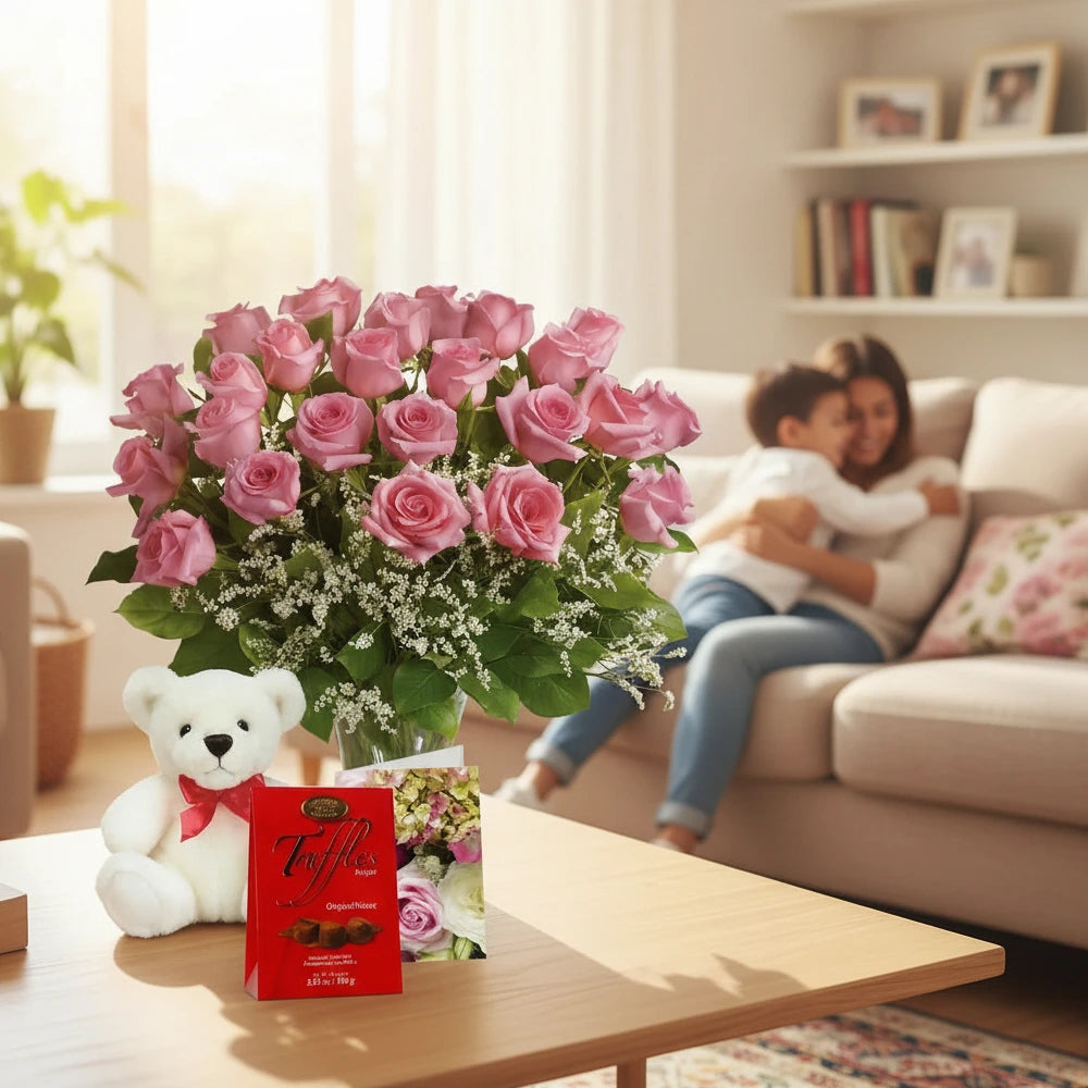 Deux Douzaines de Roses Fête des Mères IV