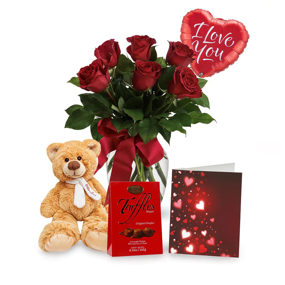 Ensemble Romantique de Roses Rouges "L'Amoureux II" - Anniversaire