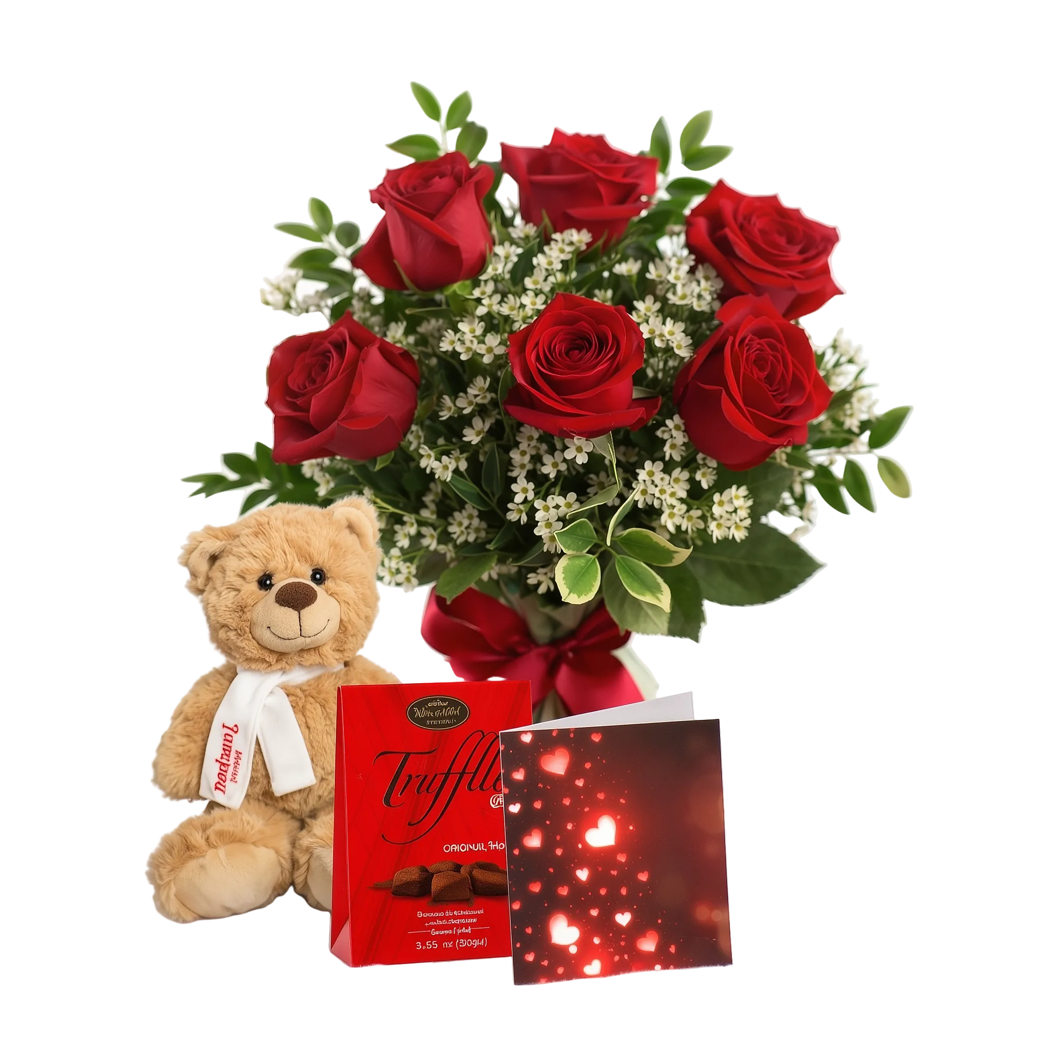 Ensemble "Chéries" - Roses Rouges