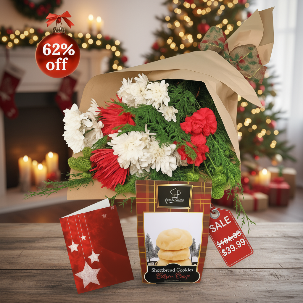 Collection de créateurs de Noël I: L'Art Floral pour des Fêtes Mémorables (12 Tiges)