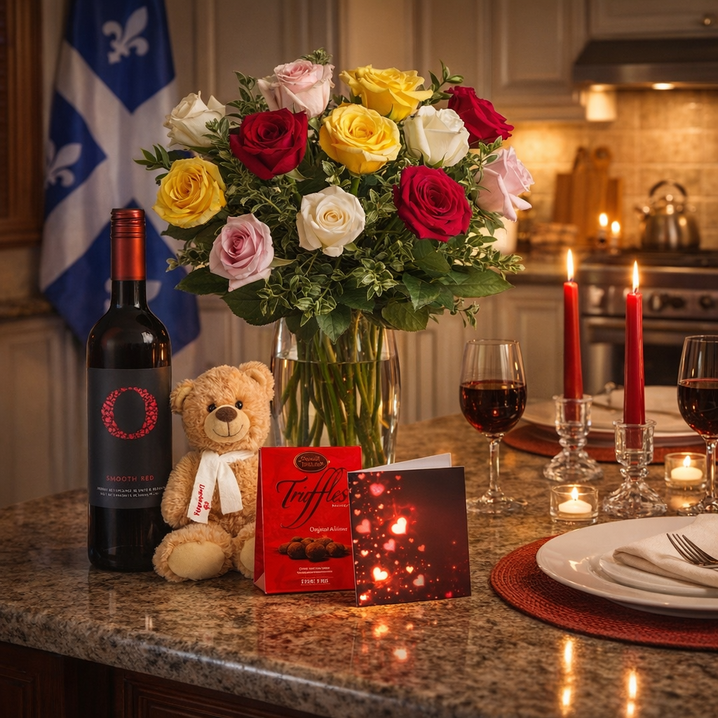 Ensemble Premium Romantique avec du vin III