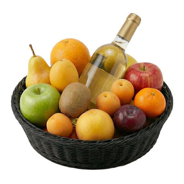 Panier de fruits et vin blanc