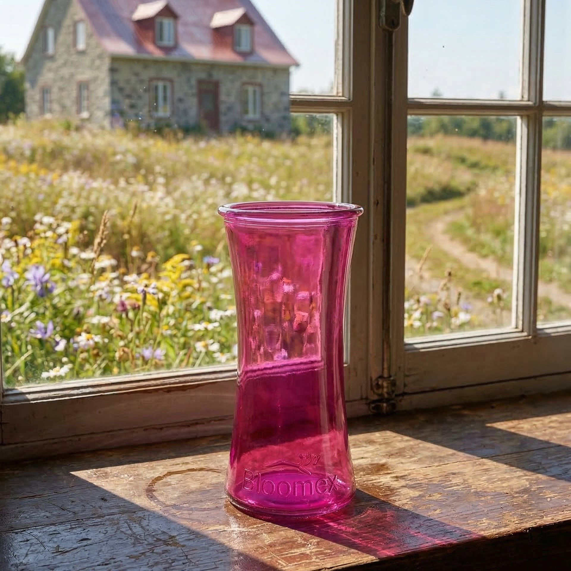 Vase rose tendre