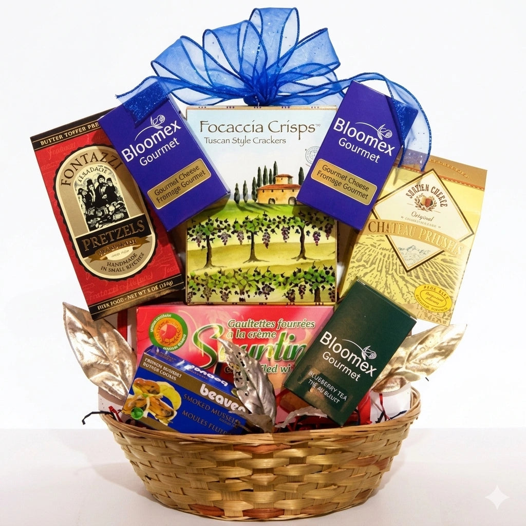 Panier Cadeau Luxury - Chocolats, Truffes et Biscuits - Toutes Occasions