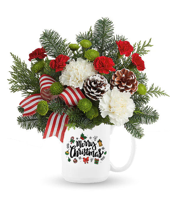 Happy Holidays Bouquet in a Cup