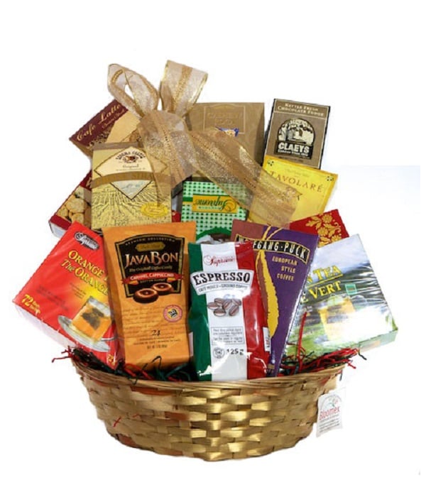 Panier-cadeau de café gastronomique pour les amoureux de Java