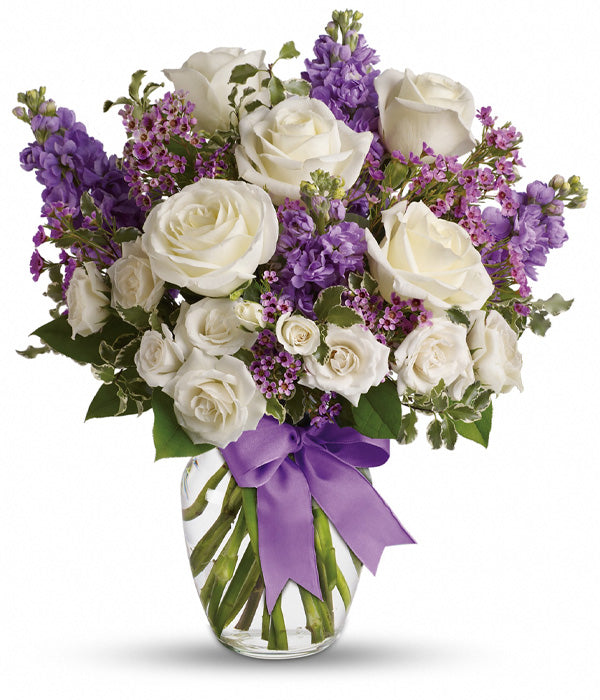 Bouquet Premium "Fleurs de Cerisier" - Roses Blanches - Mariage Fleur Québec 58.99