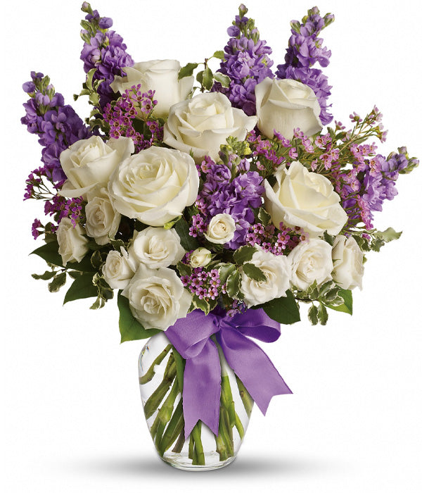 Bouquet Premium "Fleurs de Cerisier" - Roses Blanches - Mariage Fleur Québec 64.99