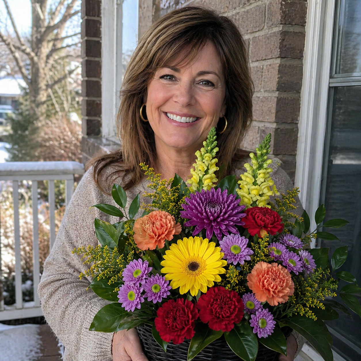 Panier Floral Vibrant