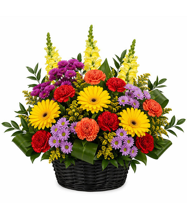 Panier Floral Vibrant