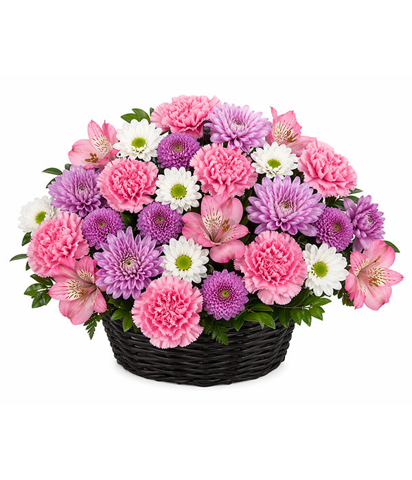 Panier de Fleurs "Reflets Arc-en-Ciel"