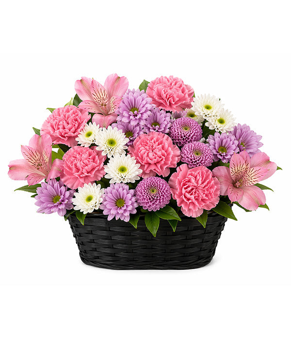 Panier de Fleurs "Reflets Arc-en-Ciel"