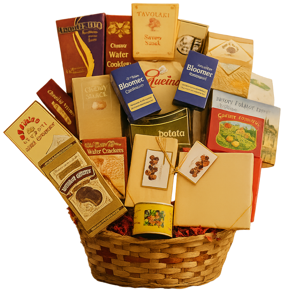 Panier Cadeau Gourmet Québec - Lindt Lindor, Biscuits et Amandes Fleur Québec