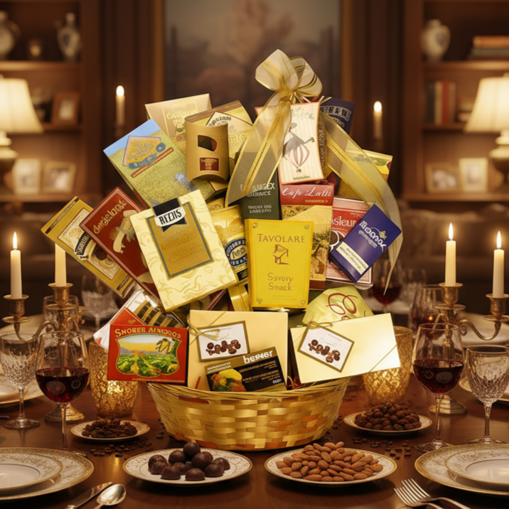 Panier Cadeau Premium Lindt Lindor - Gourmandises Italiennes et Truffes Fleur Québec