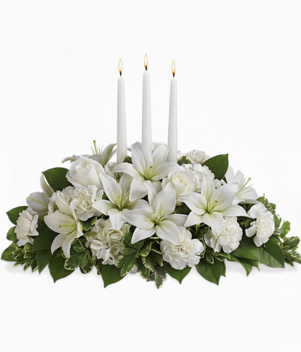 Centre de Table Blanc Neige