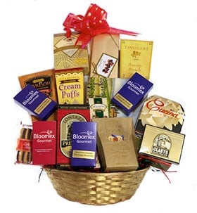 Panier Cadeau Luxury Lindt Lindor - Gelées et Chocolats Italiens Sorini Fleur Québec