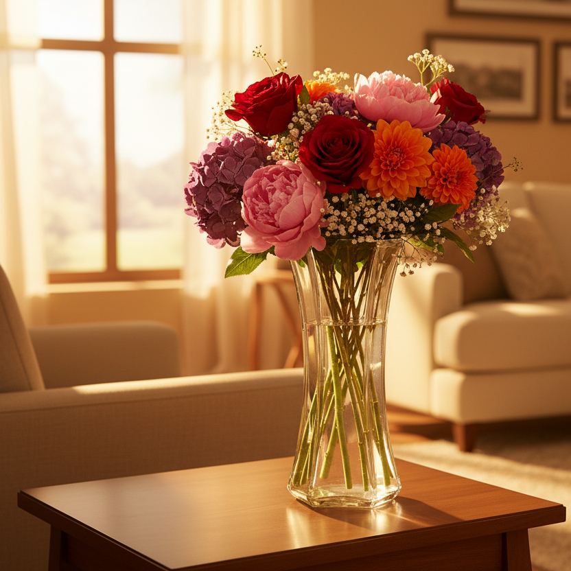 Vase Artisanal en Verre - Décoration Intérieure