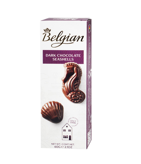 Coffret cadeau gourmand coquillages au chocolat belge