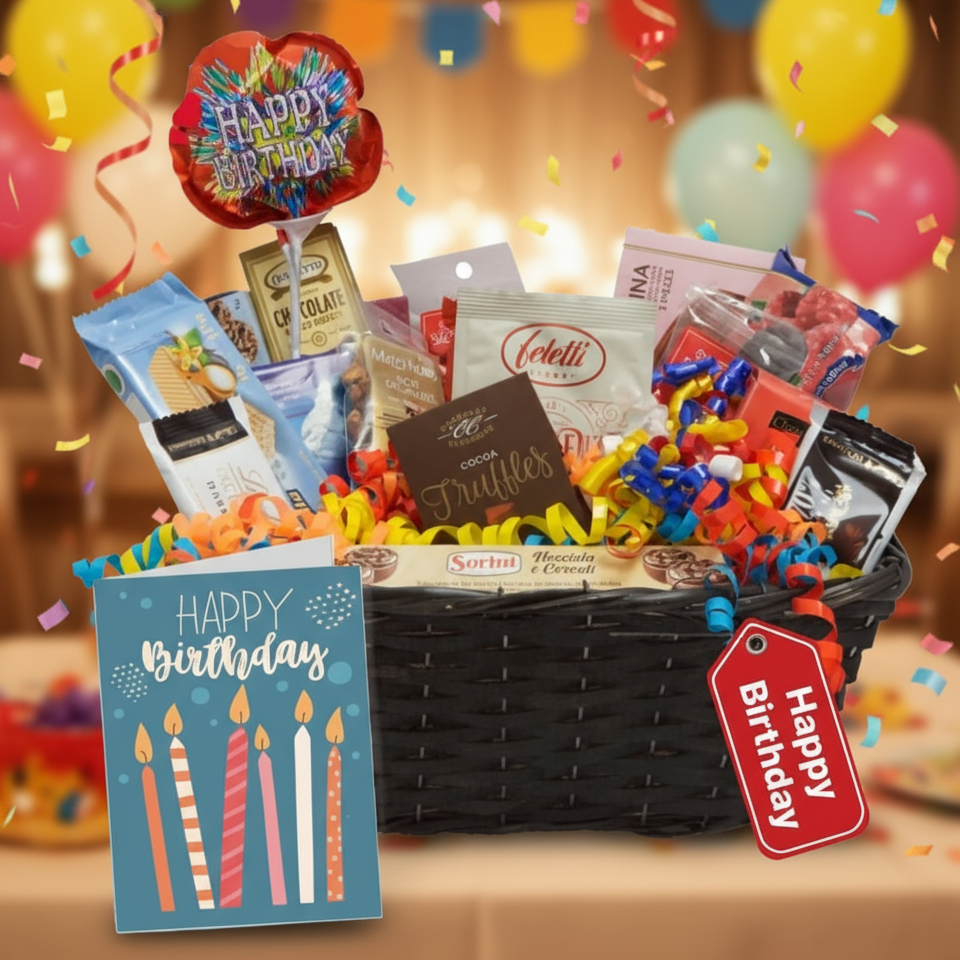 Panier-Cadeau Gourmet d'Anniversaire III - 17 Gourmandises