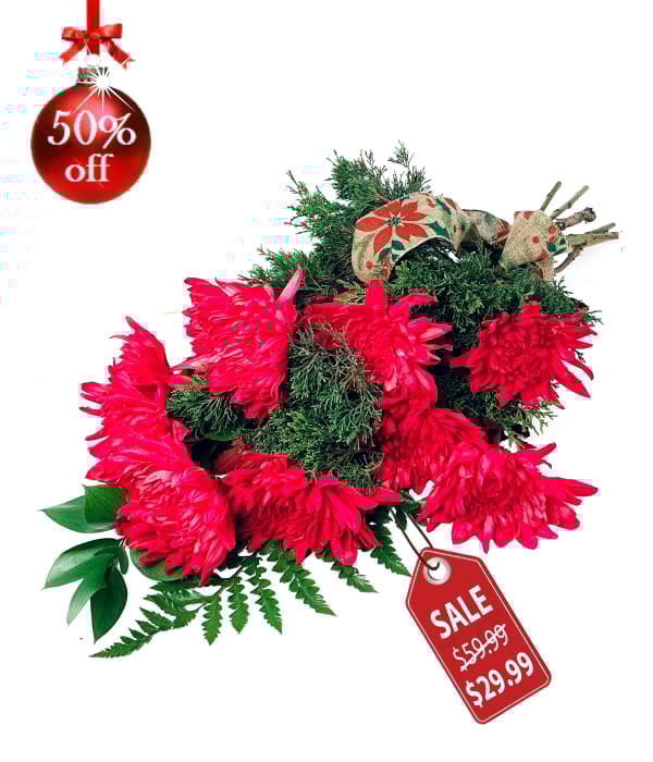 Étreinte festive de Noël : décoration de Noël et collection de cadeaux Fleur Québec