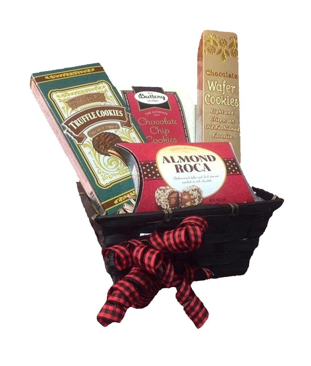 Panier Cadeau Lindt et Truffes Belges - Collection Noël Champêtre