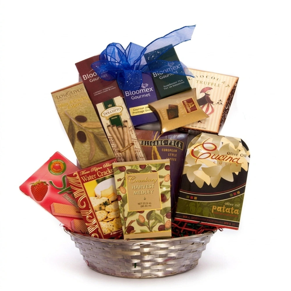 Panier Cadeau Artisanal - Chocolats, Biscuits, Thés et Cafés - Toutes Occasions