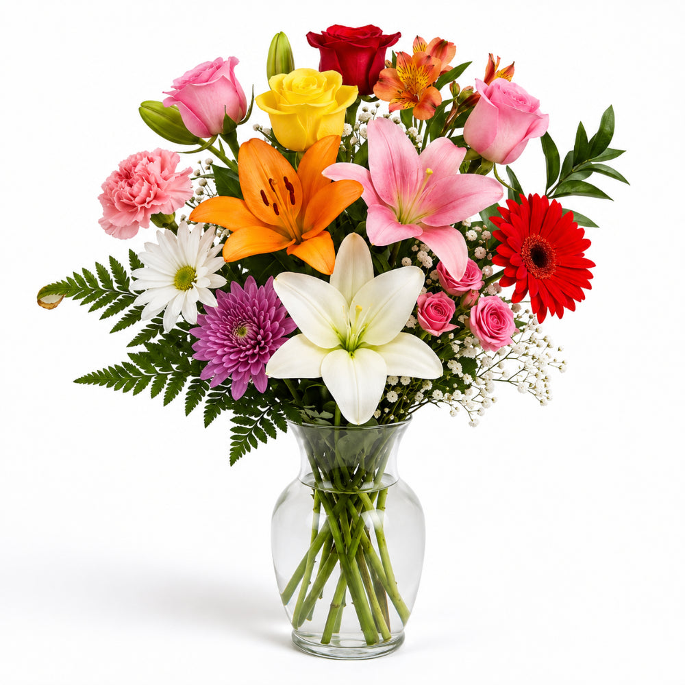 Choix du fleuriste – Bouquet de luxe avec vase