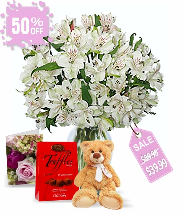 Bouquet de Pâques Alstroemeria - Collection 50 Bloom Fleur Québec