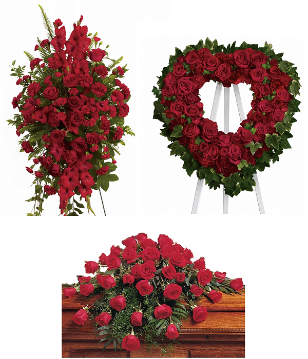 Ensemble Premium de Roses Rouges - Funérailles et Condoléances Fleur Québec