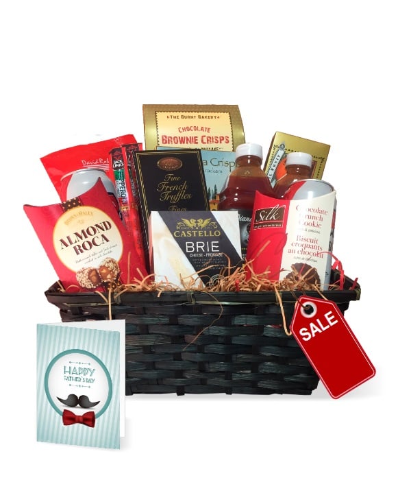 Panier Cadeau Gourmet - Cacahuètes, Lindt et Brie - Collection IV Fleur Québec