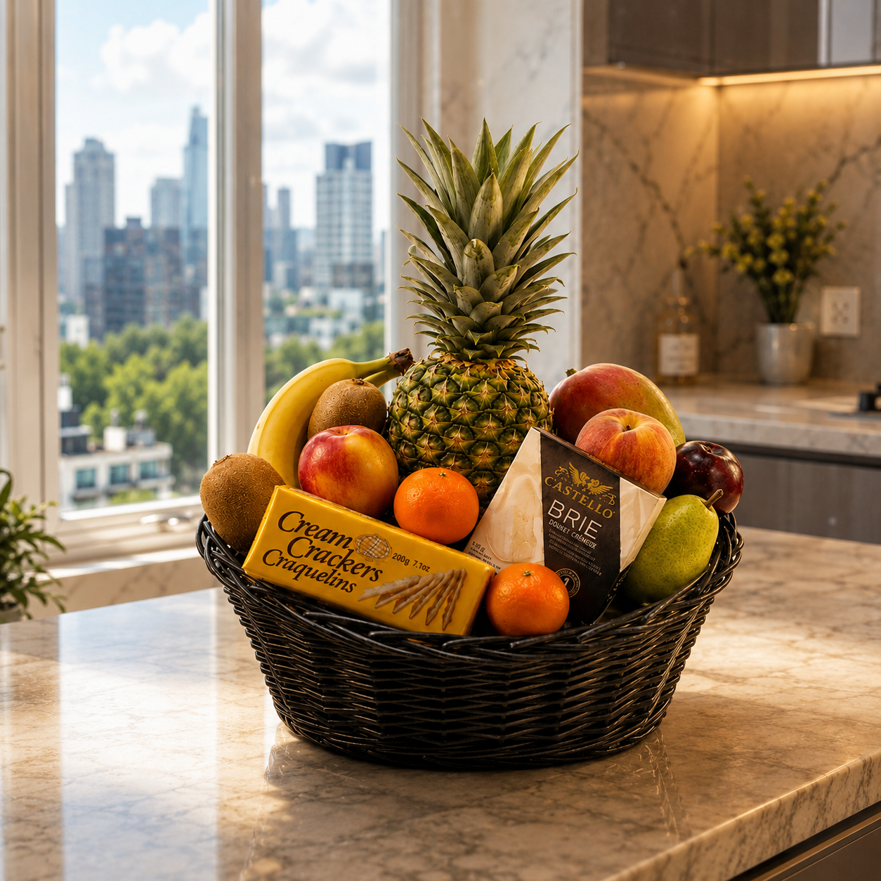 Panier-cadeau Fruits et Fromage